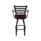 Holland Bar Stool Co Jackie with Arms 30 in. Swivel Bar Stool with Black Wrinkle Finish and Canter Bordeaux Seat 415 - alternate 7
